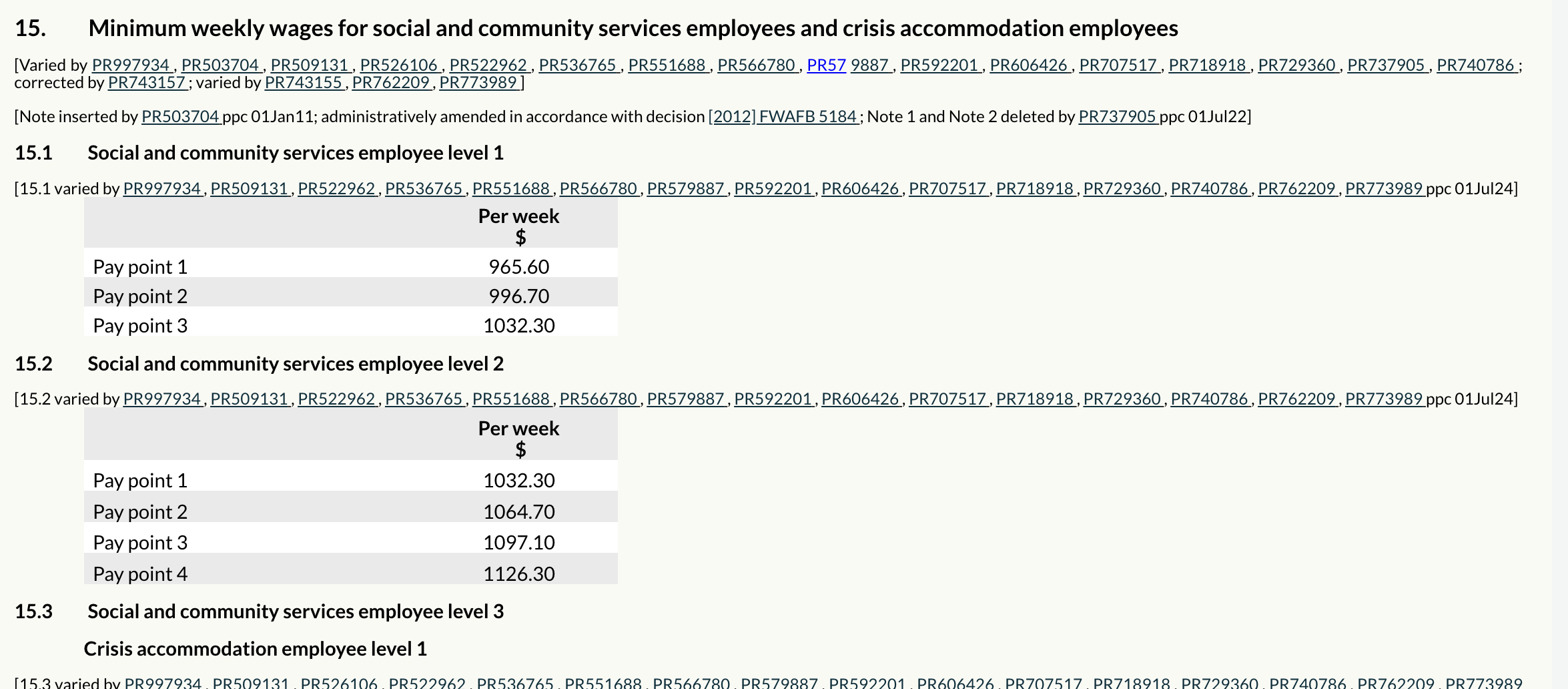 Scroll down to the Classifications section