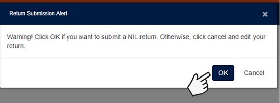 Click OK to commit your return